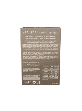 Збуджуючі краплі для чоловіків SHIATSU Samurai Drops, 30 мл