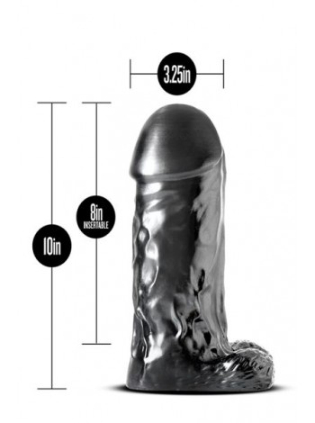 Falloimitator Giant Jet Destroyer Carbon Metallic Black, 25x8cm