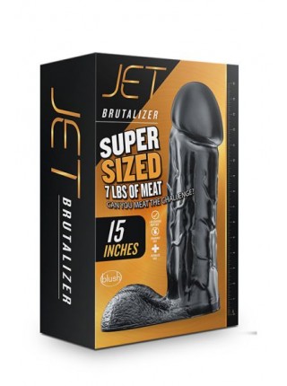 Огромный фаллоимитатор Гигант JET BRUTALIZER BLACK, 38х9,5см