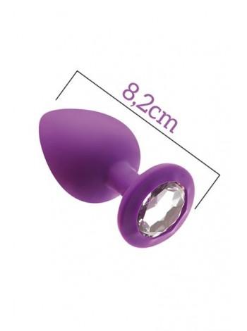 Silicone Anal Cork Mai WITH STONE, size M, purple