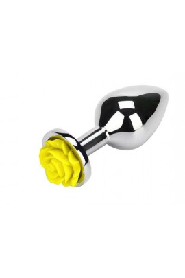 Metal Anal Cork Flower, Yellow, 8x3,5cm