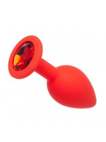 Силиконовая анальная пробка Red Silicone Red, 7,5х2,8см