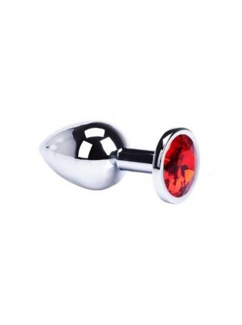 Металлическая анальная пробка Metal Red, 7х2,5см