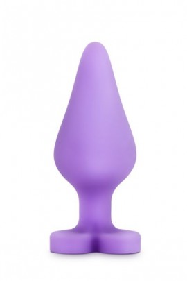 Анальная пробка PLAY WITH ME CANDY HEART DO ME фиолетовый, 8х3,5 см