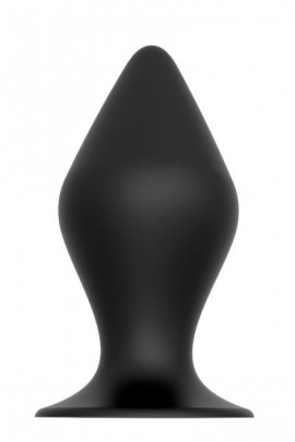 Анальная пробка BLACK PLUG WITH SUCTION CUP, 14х6,7см