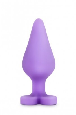 Сиреневая анальная пробка PLAY WITH ME CANDY HEART FUCK ME PURPLE, 10х4,3см