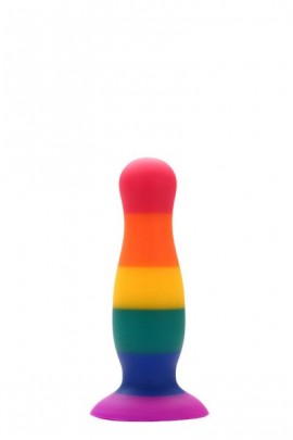 Радужная анальная пробка COLOURFUL LOVE PLUG, 13х3,4см