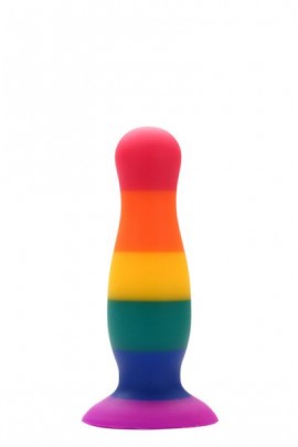 Радужная анальная пробка COLOURFUL LOVE PLUG, 14х4см