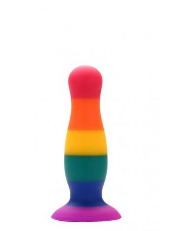 Rainbow Anal Coupling Colourful Love Plug, 14x4cm