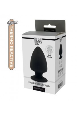 Термоактивная анальная пробка PREMIUM SILICONE PLUG M BLACK, 11х6,3см