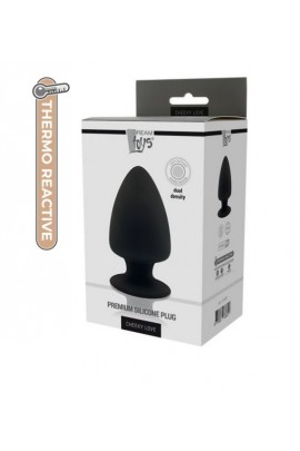 Термоактивная анальная пробка PREMIUM SILICONE PLUG L BLACK, 13х7,5см