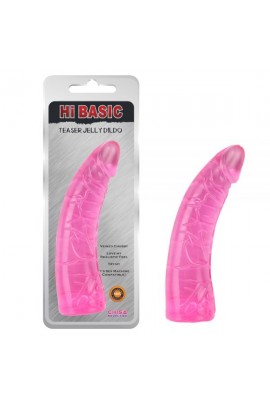 Teaser Jelly Dildo Pink Gel Dildo, 18.6x4cm