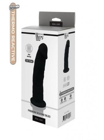 Thermoactive dildo Real Love 7.5 black, 19x4cm