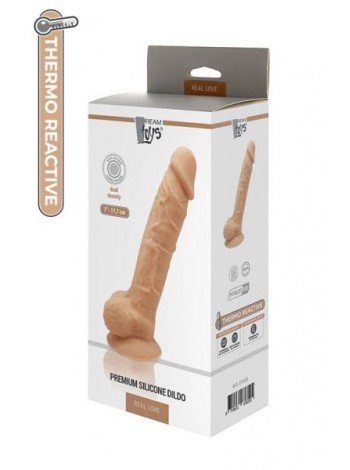 Thermoactive dildo Real Love 7inch Flesh, 17x3cm