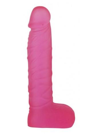 Рожевий фалоімітатор XSKIN 8 PVC DONG - TRANSPARENT, PINK