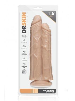 Двойной фаллоимитатор DR. SKIN DR. DOUBLE STUFFED FLESH