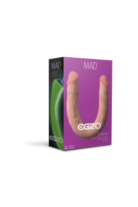 Двухсторонний фаллоимитатор с фиксацией EGZO FLEX&FIX, 47х4см