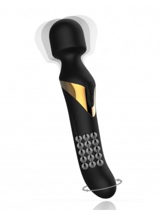 Double-sided vibro massager with Dorcel Dual Orgasms Gold rotation