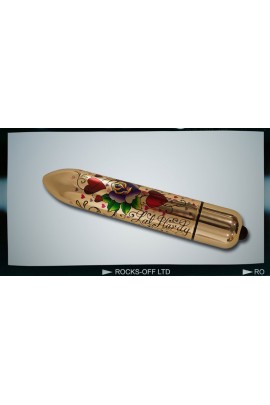 Вібратор Rocks Off RO-160mm TATTOO Hearts and Roses