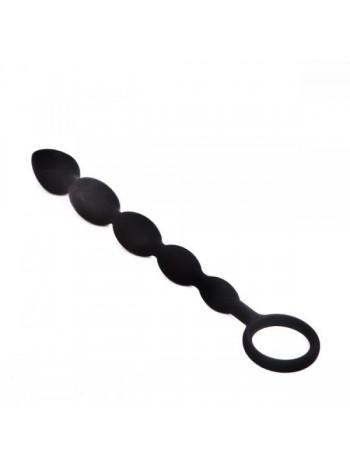 Silicone Anal Chain with Anal Beads Ring, 19x2,5cm
