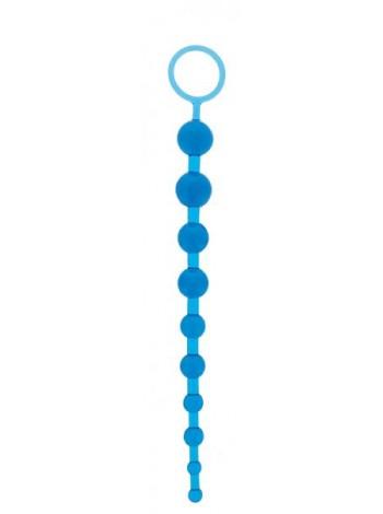 Анальний ланцюжок NMC Oriental Jelly Butt Beads 26см, BLUE