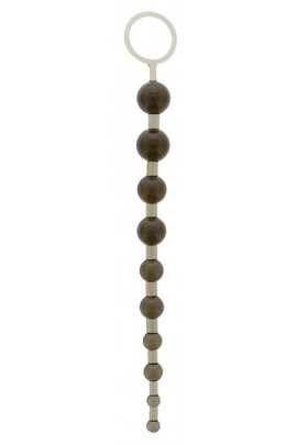 Black Anal Chain Oriental Jelly Butt Beads, 26cm