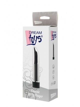 Міні вібратор DREAM TOYS CLASSIC LADY FINGER SILVER, 11х2,5см