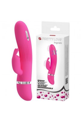 Вибратор-кролик с электростимуляцией Pretty Love Ingram розовый