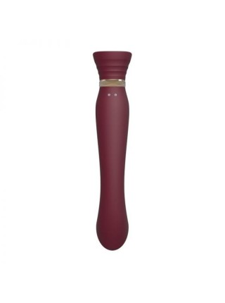 Ultra-modern vibrator 3 in 1 Zalo Queen, Wine Red