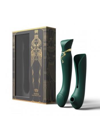 Vibrator with pulsation and heated 3 in 1 Zalo Queen, Jewel Green