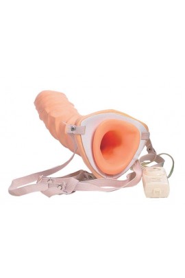 Порожній страпон з вібрацією для чоловіків Vibrating Hollow Extender Strap-On