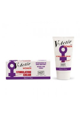 Стимулирующий крем для интимных зон женщин HOT V-ACTIV, 50мл