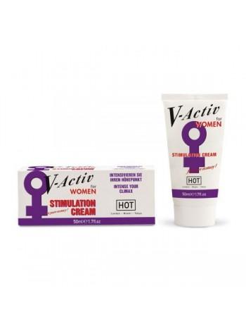 Stimulating cream for intimate zones of women HOT V-ACTIV, 50ml