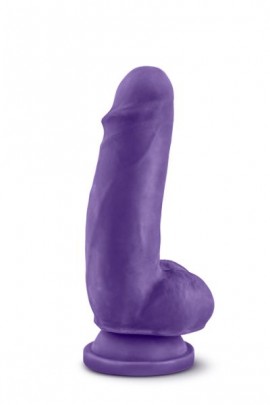 Фалоімітатор на присосці з мошонкою AU NATUREL BOLD BEEFY 7INCH DILDO PURPLE