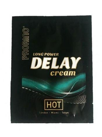 Чоловічий крем для подовження статевого акту Prorino long power Delay cream (пробник), 3 мл