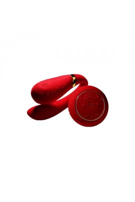 Вибростимулятор для пар с функцией управления со смартфона ZALO Fanfan Set, Bright Red