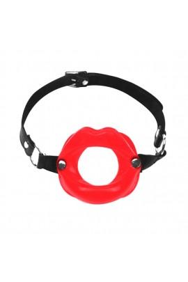 Gag dilator in the shape of lips Art of Sex - Gag Lips, genuine leather
