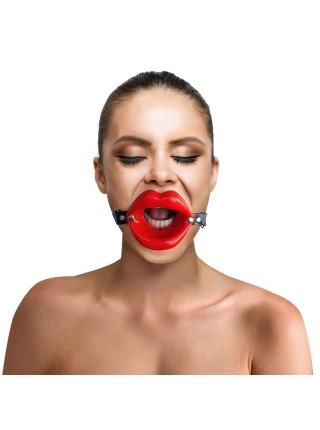 Gag dilator in the shape of lips Art of Sex - Gag Lips, genuine leather