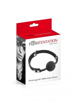 Classic Glypet with Silicone Ball Fetish Tentation Silicone Gag Ball Black