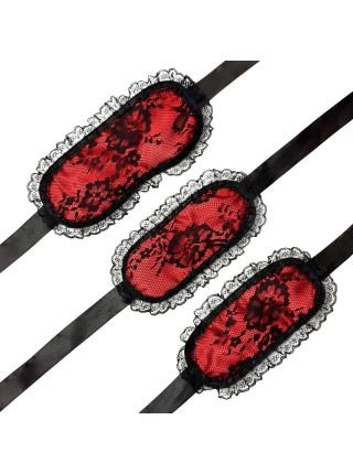 Мереживна маска на очі з наручниками Mask and Handcuffs