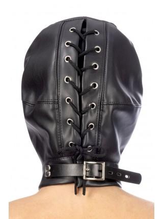 Капюшон для БДСМ Fetish Tentation Closed BDSM hood in leatherette