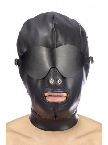 Hood for BDSM with removable mask Fetish Tentation BDSM HOOD in Leathereette with Removable Mask