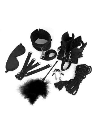 BDSM Art of Sex - Soft Touch BDSM Set, 9 items, Black