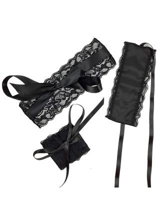 Эротический набор повязка на глаза и наручники Blindfold and Handcuffs Aria