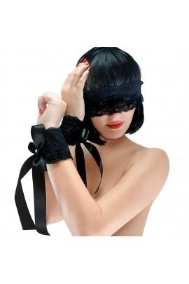 Эротический набор повязка на глаза и наручники Blindfold and Handcuffs Aria