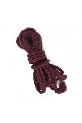 Джутовая веревка BDSM 8 метров, 6 мм, цвет бургунд
