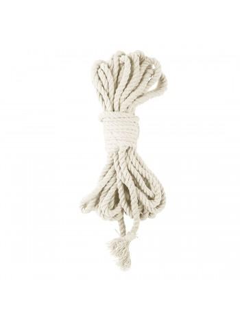 Cotton rope BDSM 8 meters, 6 mm, white