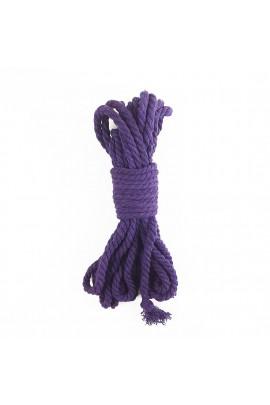 Хлопковая веревка BDSM 8 метров, 6 мм, цвет лаванда
