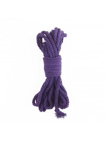 Cotton rope BDSM 8 meters, 6 mm, lavender color