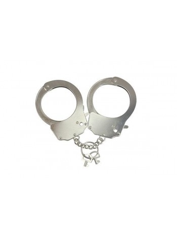 Поліцейські металеві наручники Adrien Lastic Handcuffs Metallic